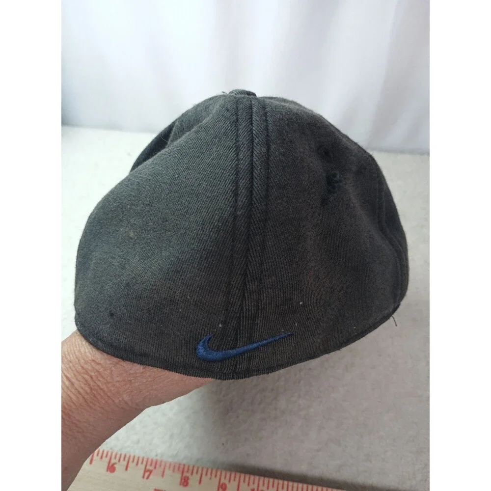 Nike Dri-FIT Blue Black Swoosh Flex Fit Baseball Hat Cap Adult L/XL Golf